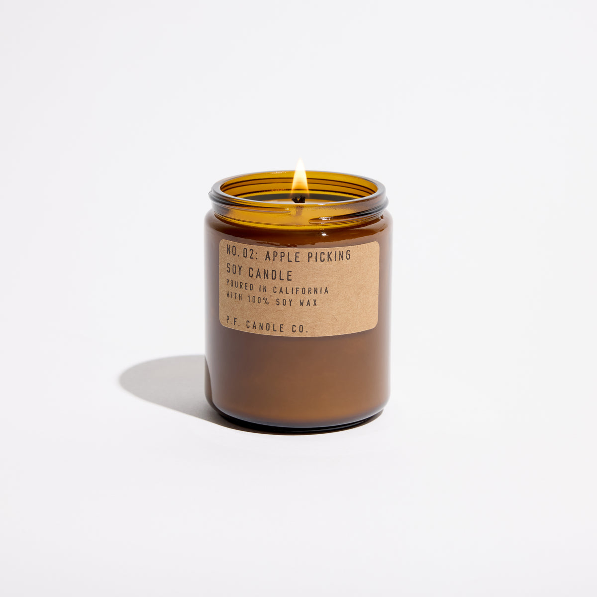 pf candle co no. 2 apple picking standard soy candle front profile ecomm product shot